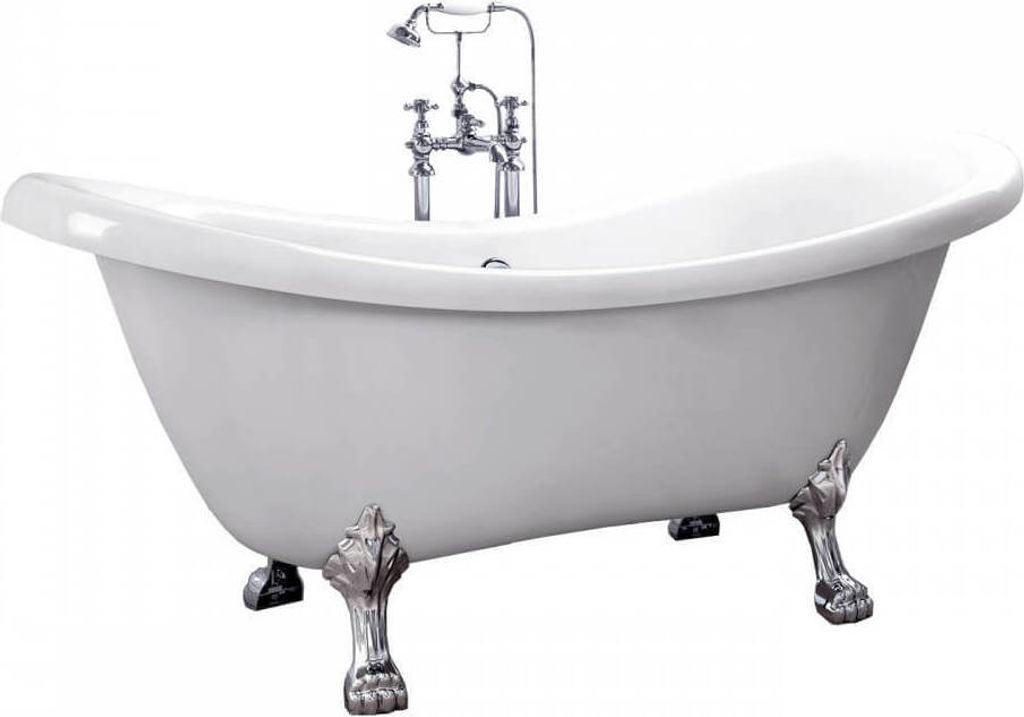 HOME DELUXE - freistehende Badewanne FAMA Weiß Wanne Design Produktbild 3