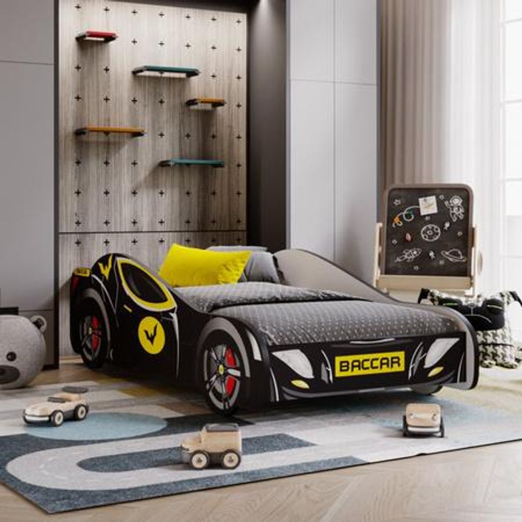 Łóżko dziecięce auto Batcar black 160x80 Zdjęcie produktu 