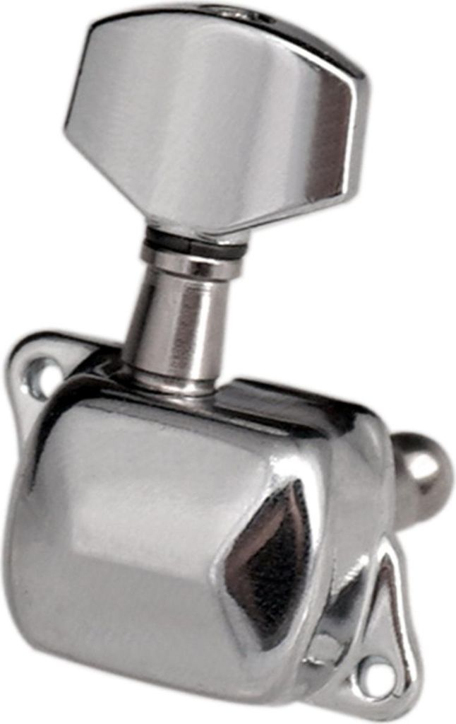 TARSHYRY Gitarrenstimmstifte Langlebige Zinklegierung Semi-geschlossener Tuner fr Elektroschild Gitarre 6 Rechte Silber (6R)