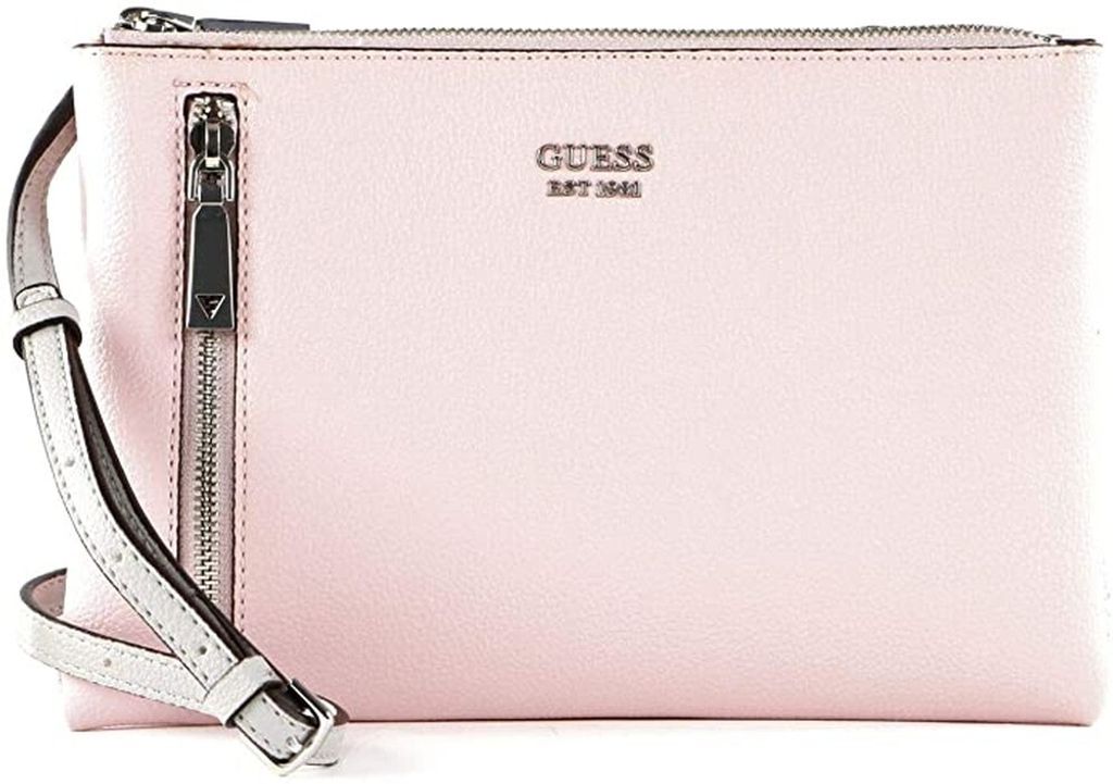 Guess Damen Tasche Double Zip Naya Crossbody mit doppeltem Reißverschluss BLUSH MULTI
