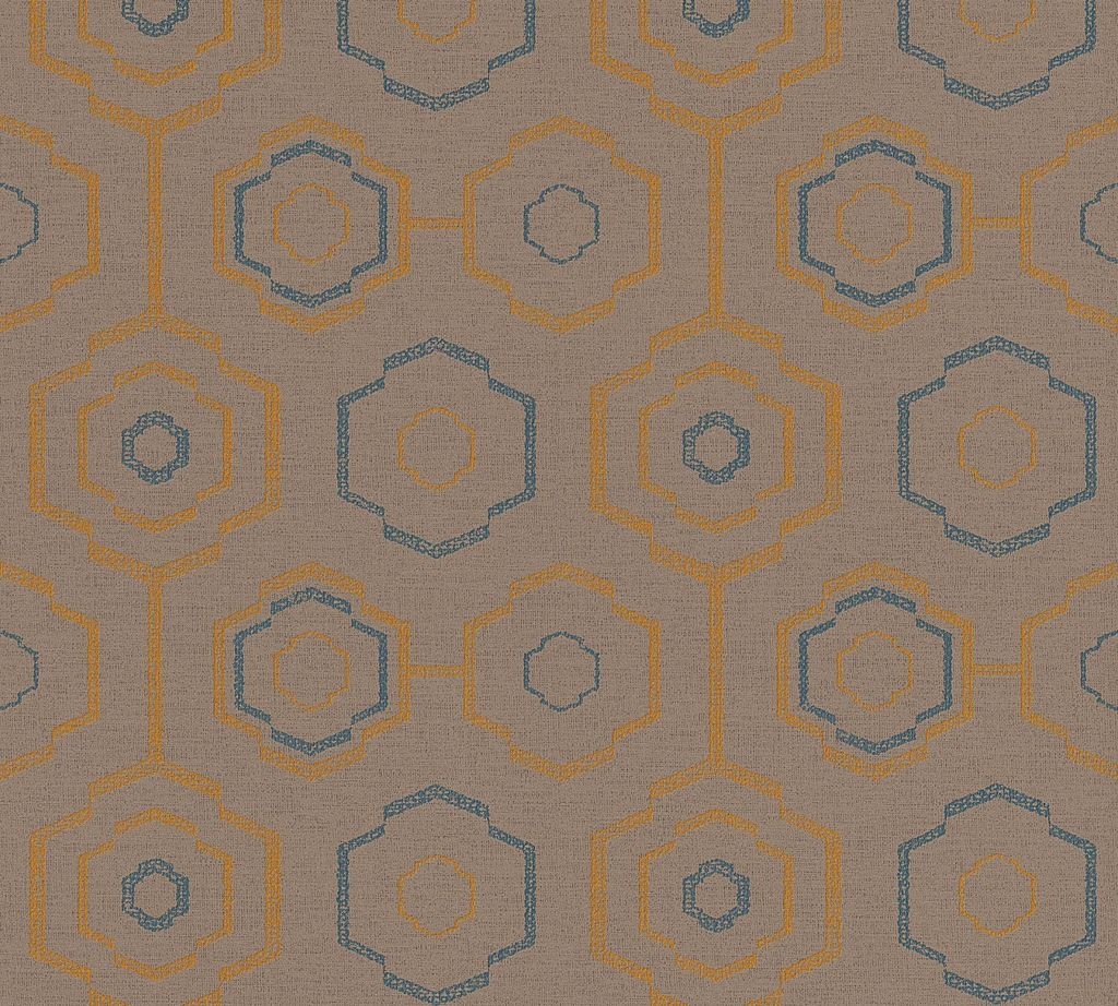 A.S. Création Ethnotapete Ethnic Origin Vliestapete orange blau braun 10,05 m x 0,53 m