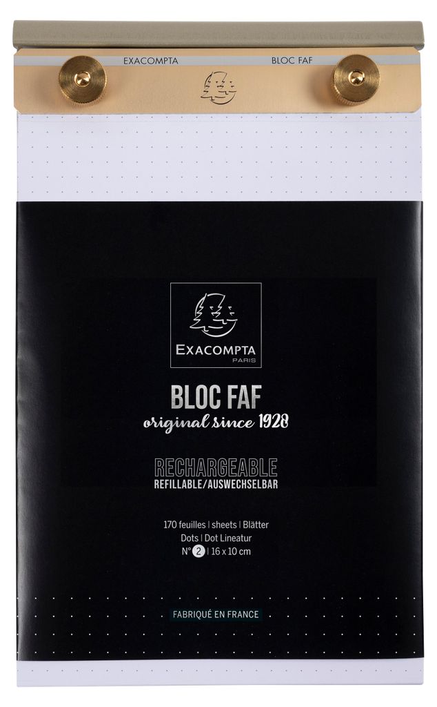 Exacompta 12122E, Obdĺžnik, Biela, Bodkovaný papier, Obrázok produktu 