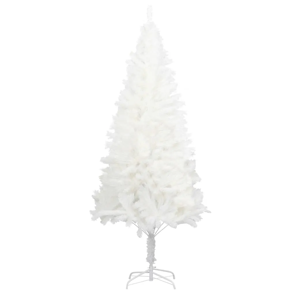 Sapin de Noël Blanc 120 cm vidaXL avec Aiguilles Effet Naturel PVC