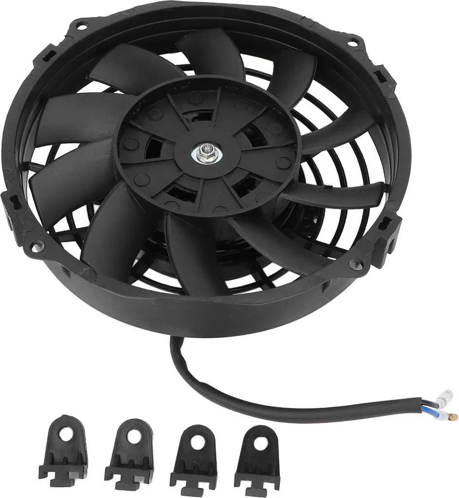 Ventola Raffreddamento Elettrica 7" 12V 80W Slim Universale Nera - 3