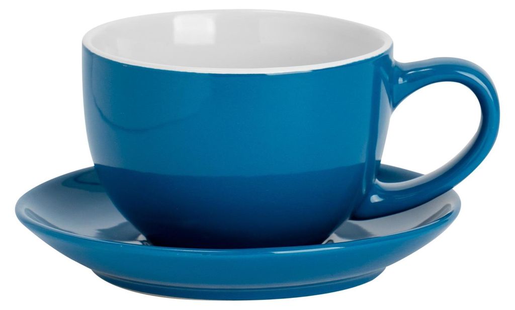 Argon Ta Farbige Cappuccino Tasse und Untertasse Set - Produktbild 