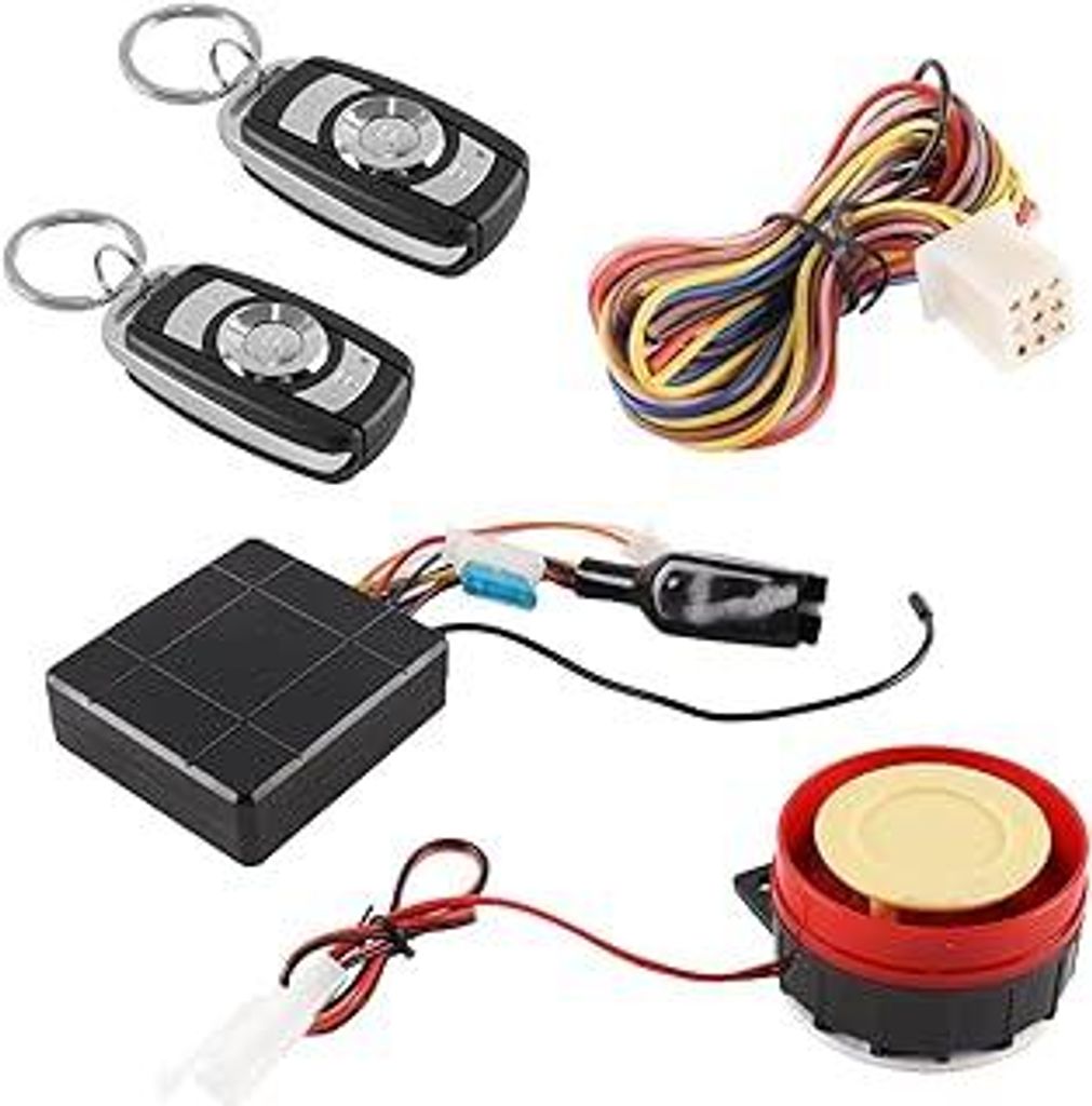 Motorrad-Alarmanlage, Diebstahlsicherung, 12 V Universal, 125 dB, Motorstart mit Fernbedienung