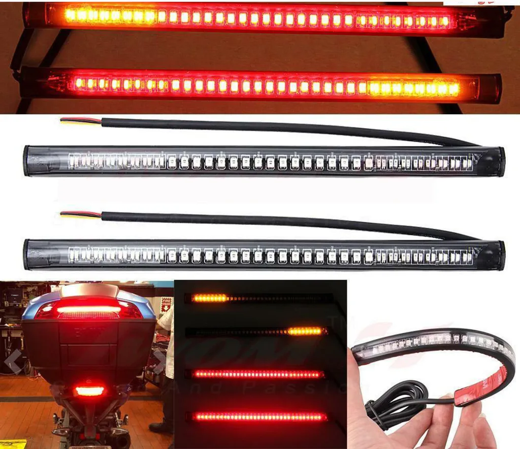 Kit 2 Pezzi Striscia LED 48 LED per Moto Custom e Cafe Racer | IP68 - 1
