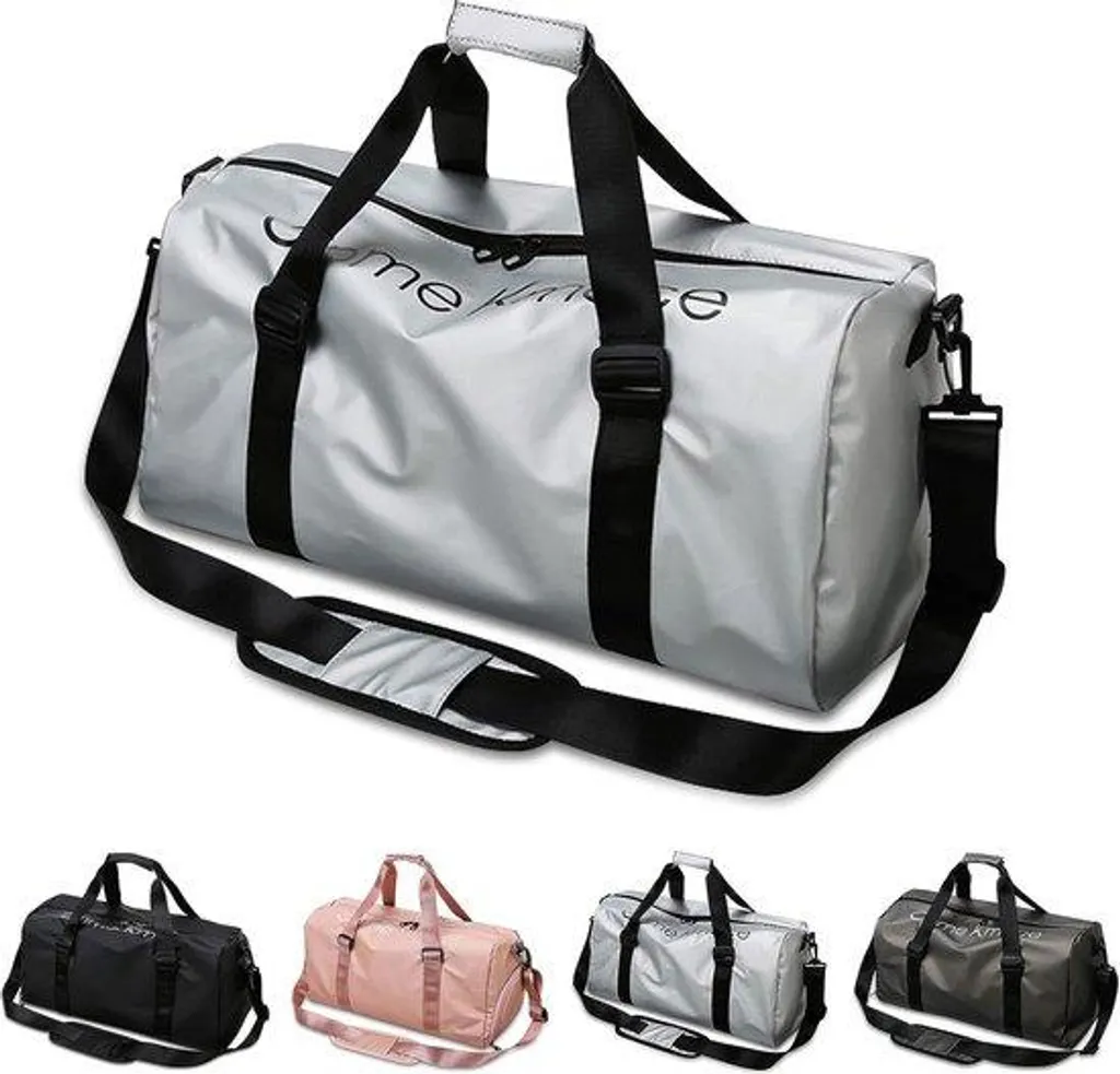 Sac de yoga et gymnastique imperméable gris argenté idéal pour voyage