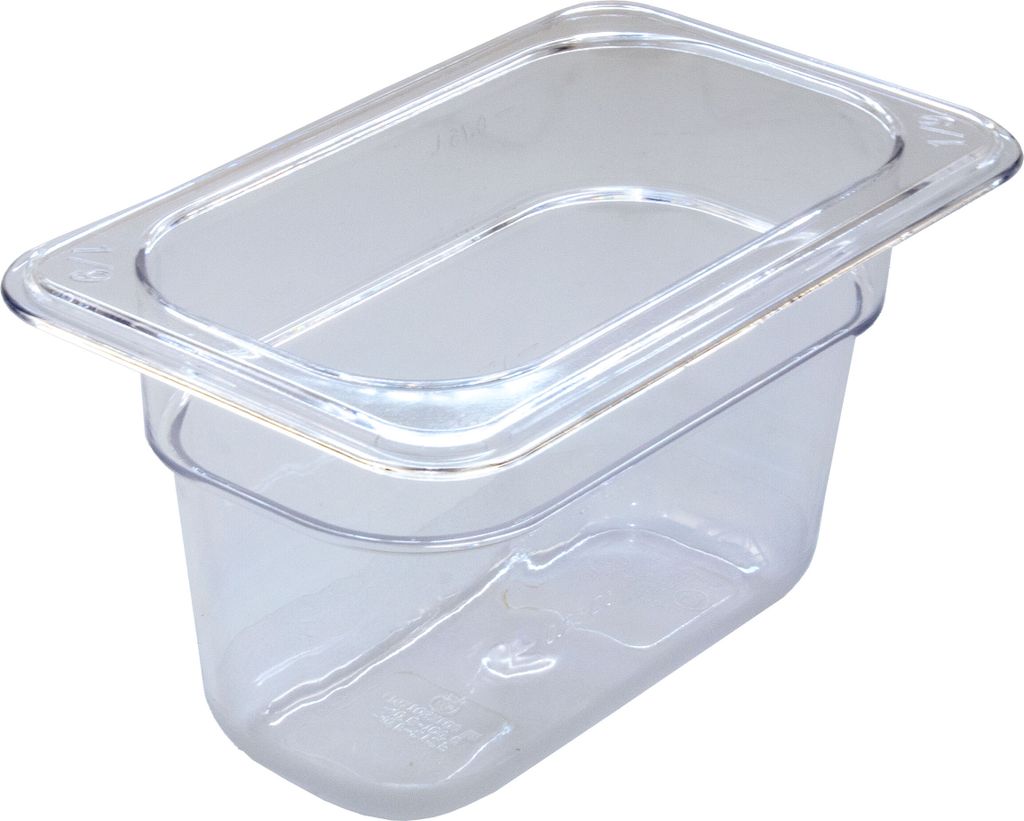 AcMax Gastronormbehälter GN 1/9 Polycarbonat GN-Behälter 0,8 Liter Tiefe 100mm Kunststoff