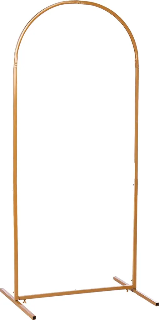 Support arche de ballons dorée 1x2m, cadre décoratif en métal robuste