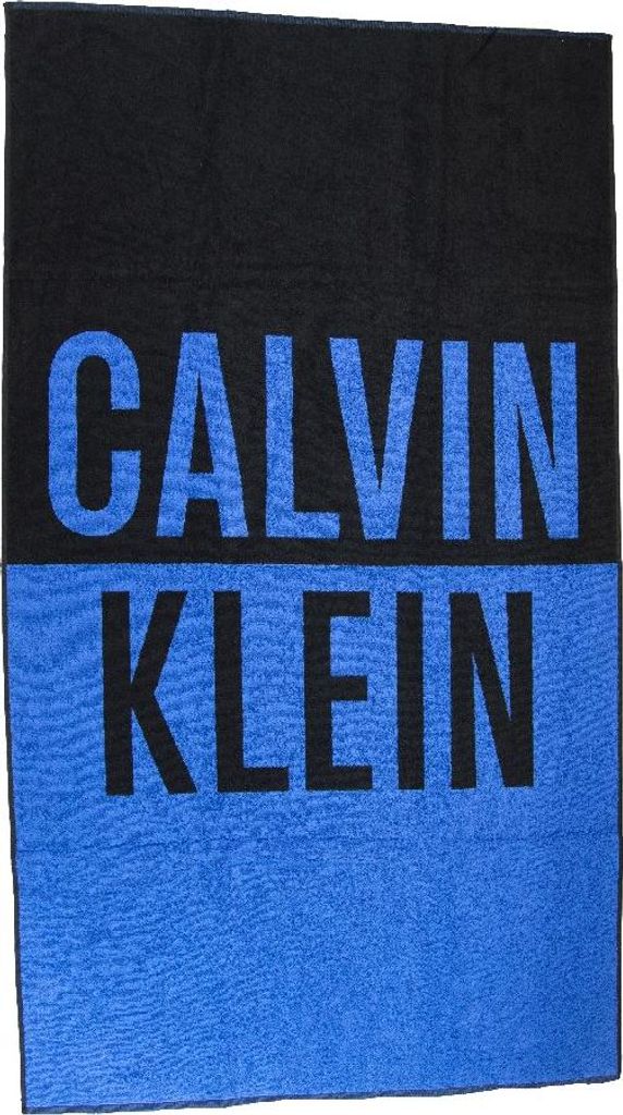 Strandtuch CK CALVIN KLEIN Schwimmbad Spa Frottee Baumwolle cm.180 x 100 (ca.) mit Logo Artikel KU0KU00105 TOWEL, UNICA - ONE SIZE, Cotone 100%