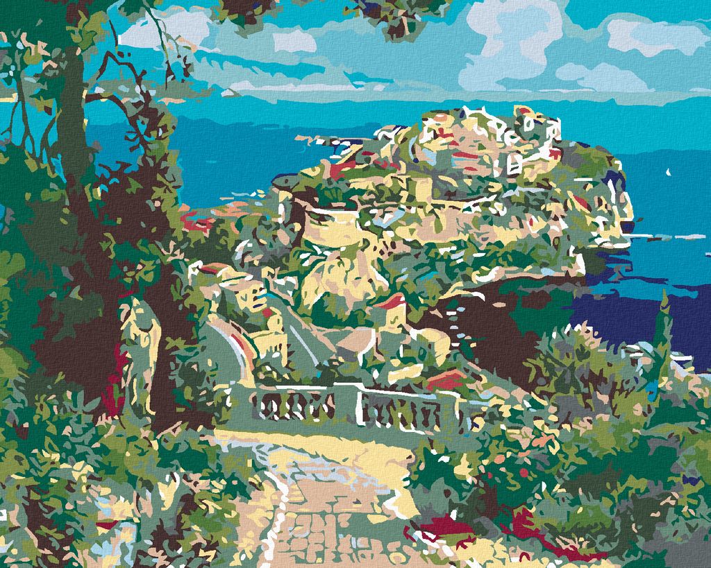 Zuty - Malen nach Zahlen - AUSBLICK AUF SCHÖNE HALBINSEL, 40x50 cm, mit Keilrahmen (bereits gespannt)