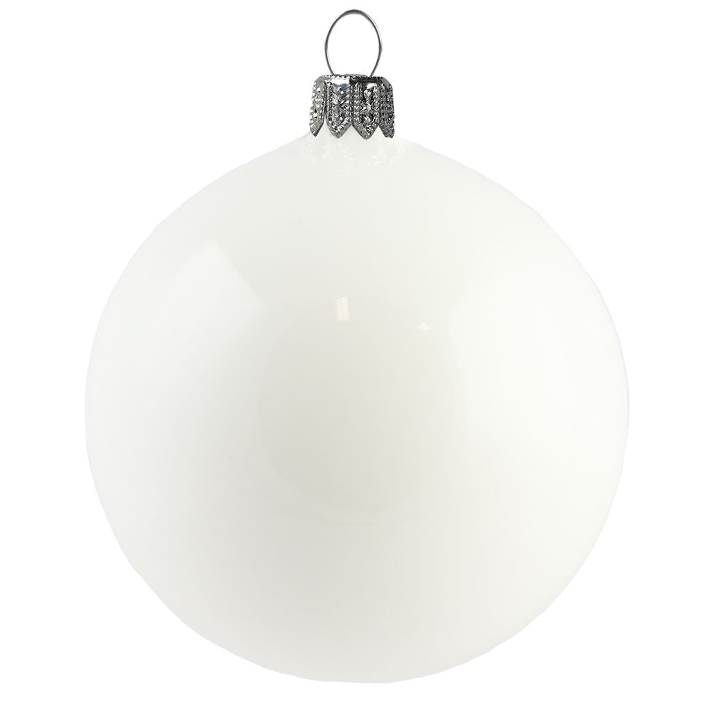 Sklenená guľa biely porcelán Obrázok produktu 