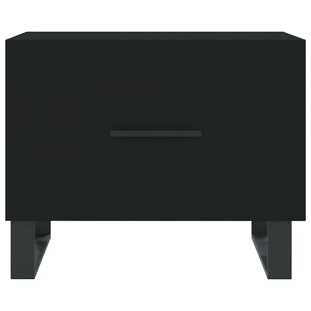 SYFAX™ Tavolino da Salotto Nero 50x50x40 cm in Legno Multistrato - 4