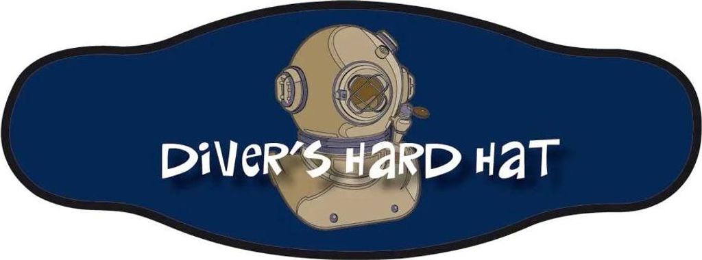 Best Divers Divers Hard Hat Double Velcro Tape Maskenbandüberzug Blau Blau One Size