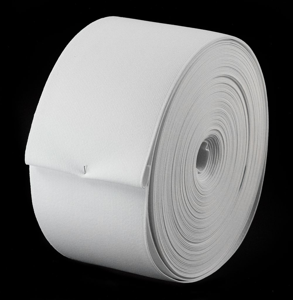 Gummiband Gummilitze gewoben glatt Zuschnitt ab 1m Meterware weiß schwarz Variantenwahl, Größe:10cm, Farbe:weiß