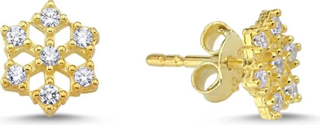 Boucles d'oreilles flocon de neige argent : cadeau idéal pour les fêtes - 2