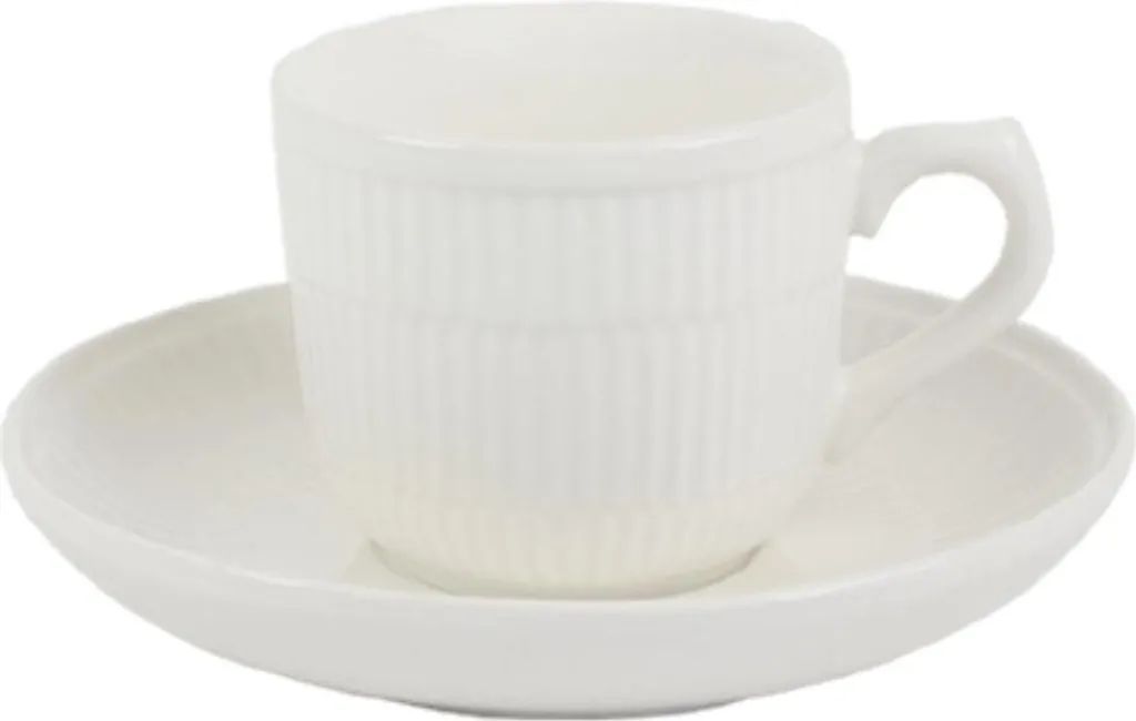 Tazza e Piattino Vienne 0,2L | Porcellana Bianca per Colazione