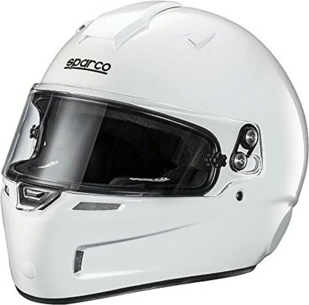 Casque Sparco SKY KF-5W blanc en fibre de verre et polyamide ultra léger
