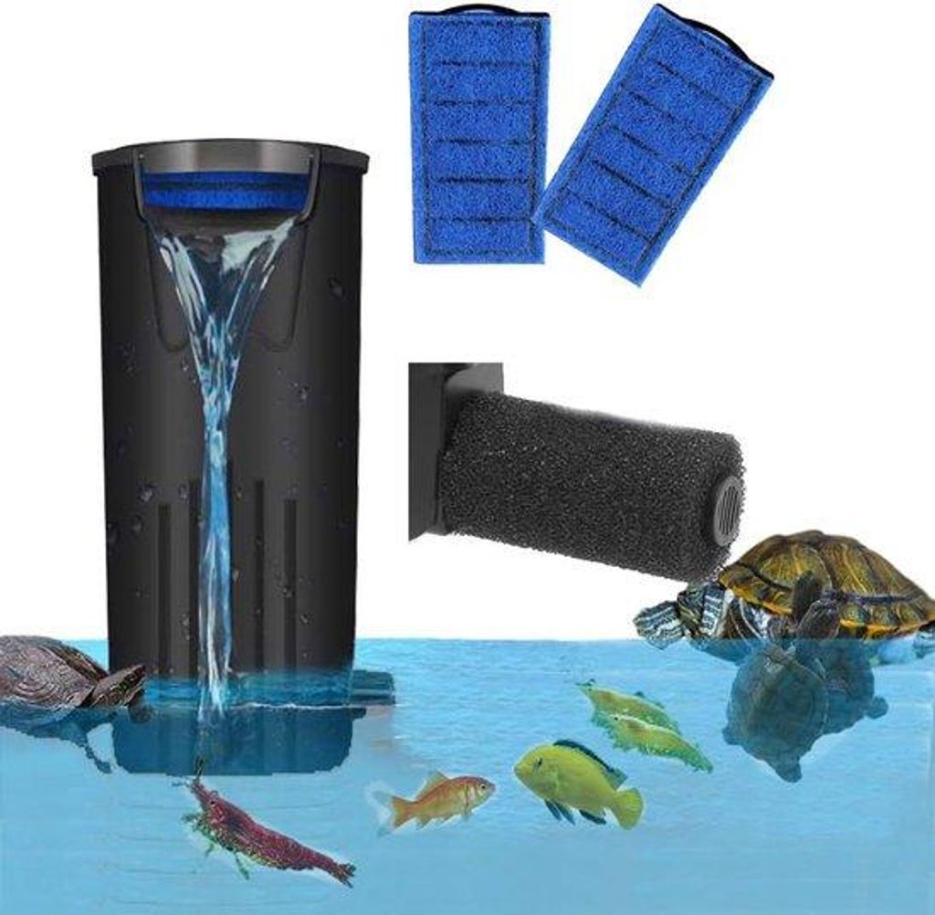 Kleineschalen-Filter für niedrigen Wasserstand - 500 l/h - schwarz