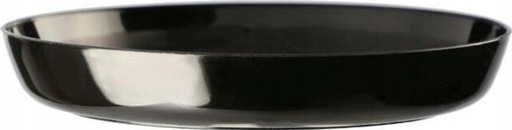 Kunststoffuntersetzer für Blumentöpfe CRISTAL 11 cm schwarz glänzend