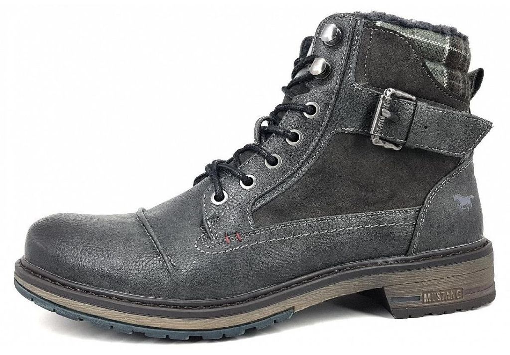 Mustang  Herrenschuhe Stiefel Schnürer Grau Freizeit Productafbeelding 