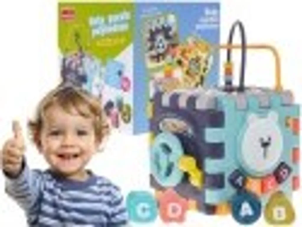 Cube multifonctionnel interactif et extensible avec 6 murs éducatifs
