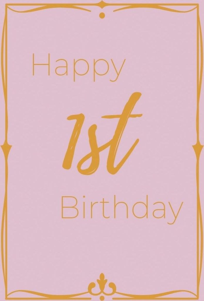 Happy 1st Birthday Guest Book (Hardcover)