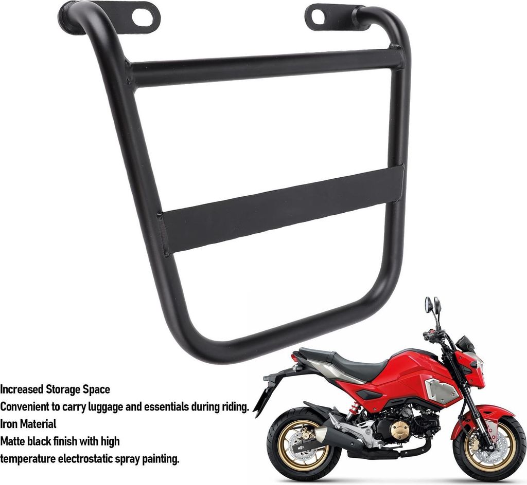 Motorrad Side Mount Satteltasche Unterstützung Halterung Eisen Matt Schwarz Lagerung Tasche Rahmen Halter Ersatz für Grom 125 MSX