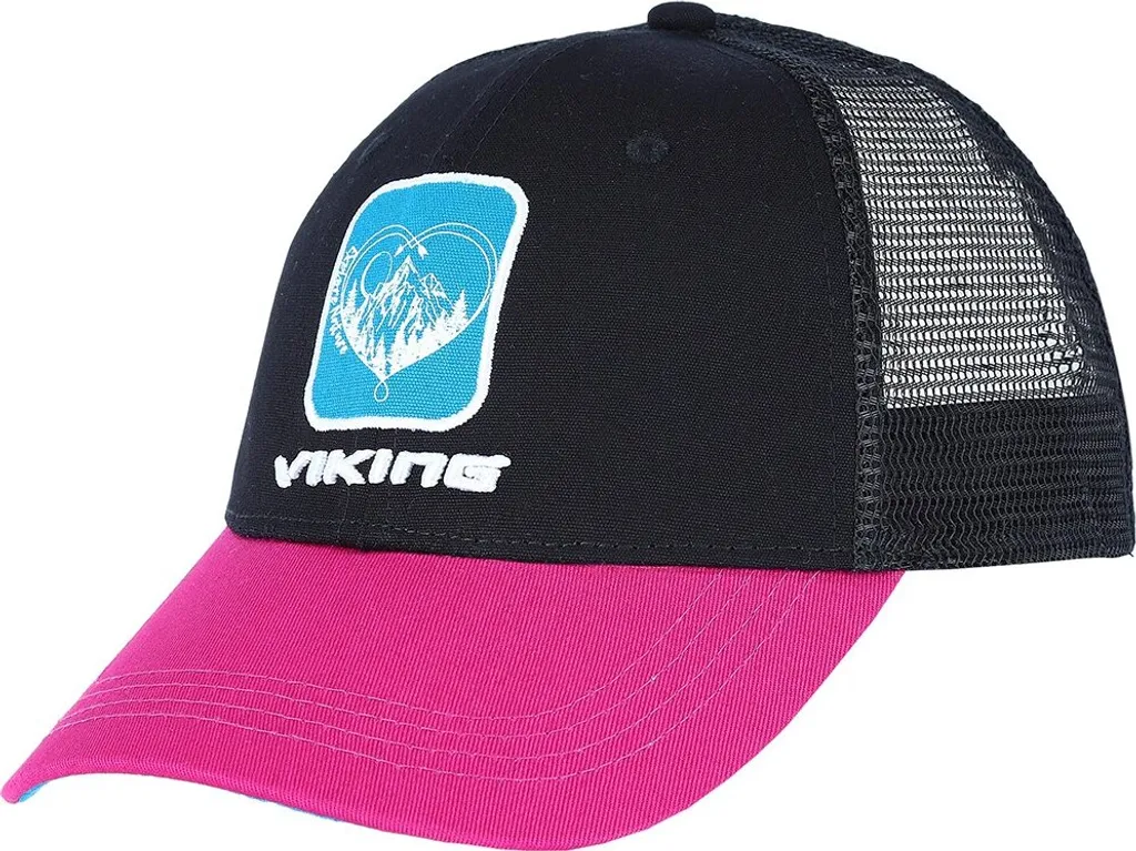 Casquette de Baseball Viking Terra Noire et Rose Ajustable pour Hommes