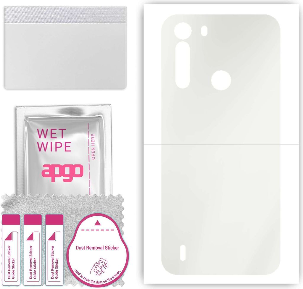 apgo Rückseite Schutzfolie, Matt, kompatibel mit Motorola One Fusion, Hinten Hydrogel-Displayschutzfolie mit Positionierhilfe, kratzfest, einfache...