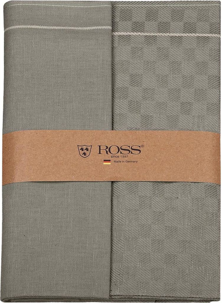 Ross 2er Pack Zwirn Halbleinen Geschirrtücher Karofond Produktbild 