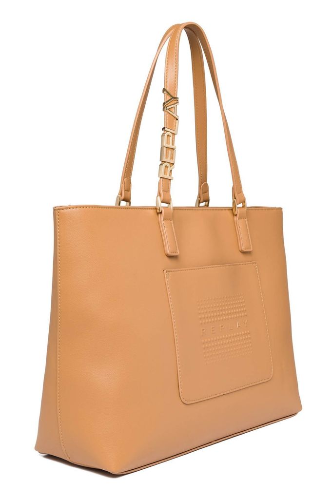 REPLAY Damen Shopper FW3088 Lederimität Cognac