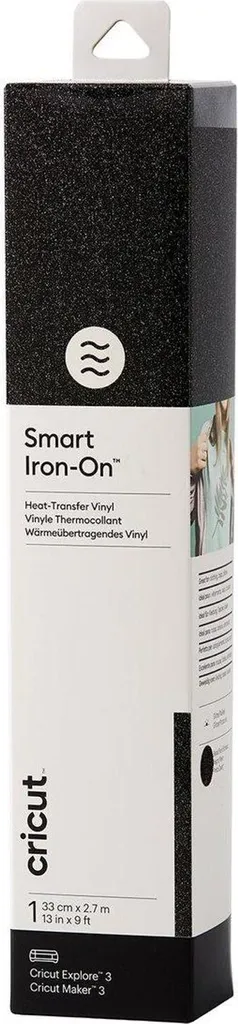 Marquage Textile Durable : Cricut Smart Iron-On Noir Paillettes 33cm