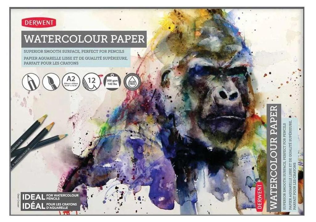 Derwent Horizontales A2 Aquarell-notizbuch 300g Mehrfarbig  Produktbild 