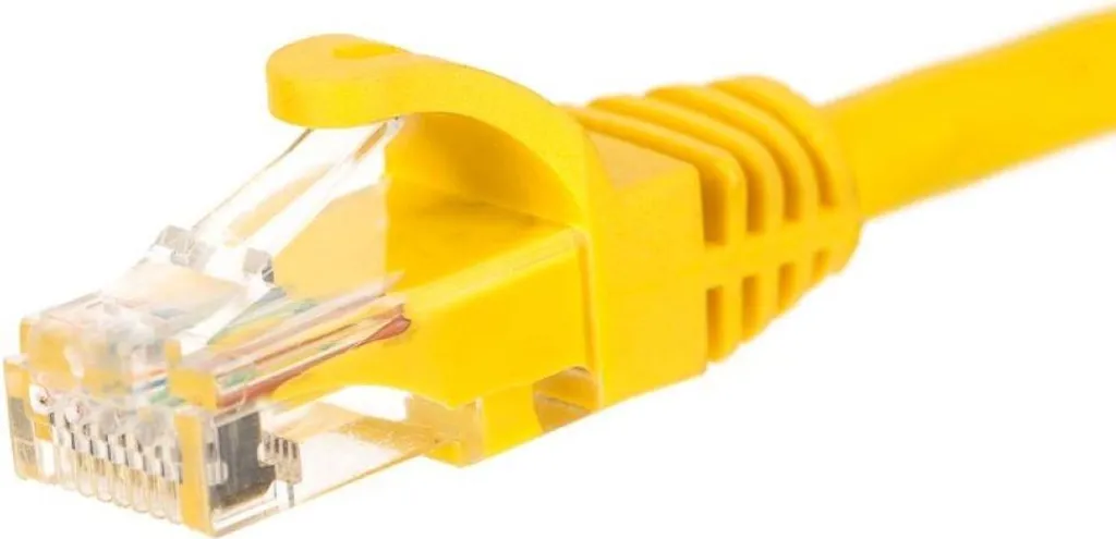 Stock Cavo Rete Netrack Cat 6 UTP 1m Giallo RJ45 per Uffici e IT