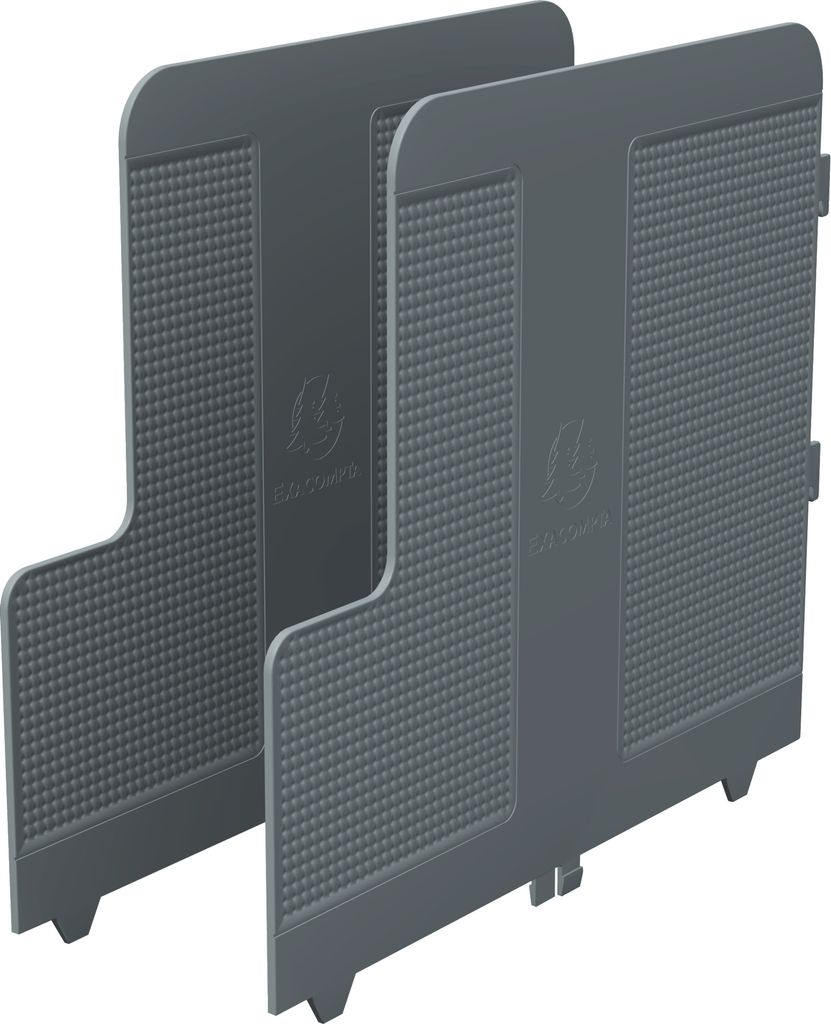 Exacompta MODULOTOP, Set mit 2 Trennplatten, EcoBlack - Dunkelgrau - 39107D