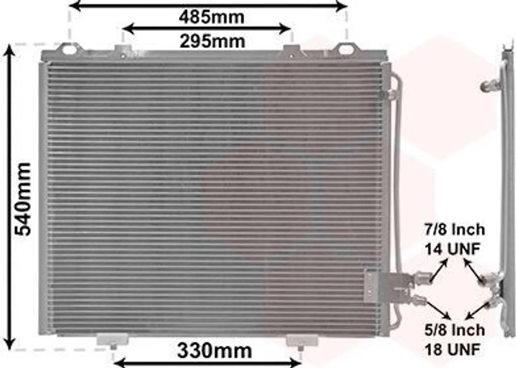 Condenseur clim Van Wezel sans sécheur pour Mercedes Classe E 4-matic AMG
