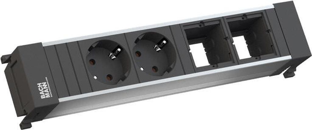 BACHMANN POWER FRAME Medium 2x Schutzkontakt 2x ABD