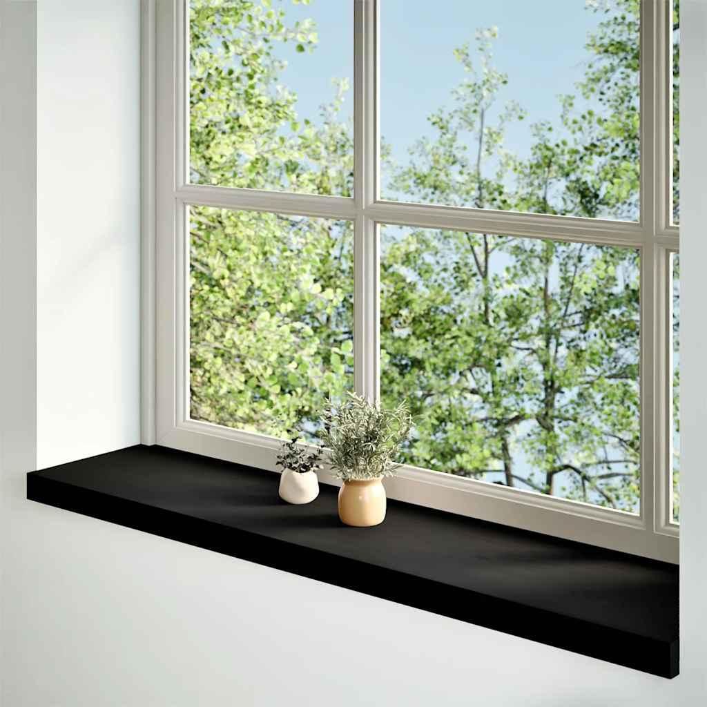 vidaXL Fensterbänke 2 Stk. Dunkelbraun 110x30x2 cm Massivholz Eiche