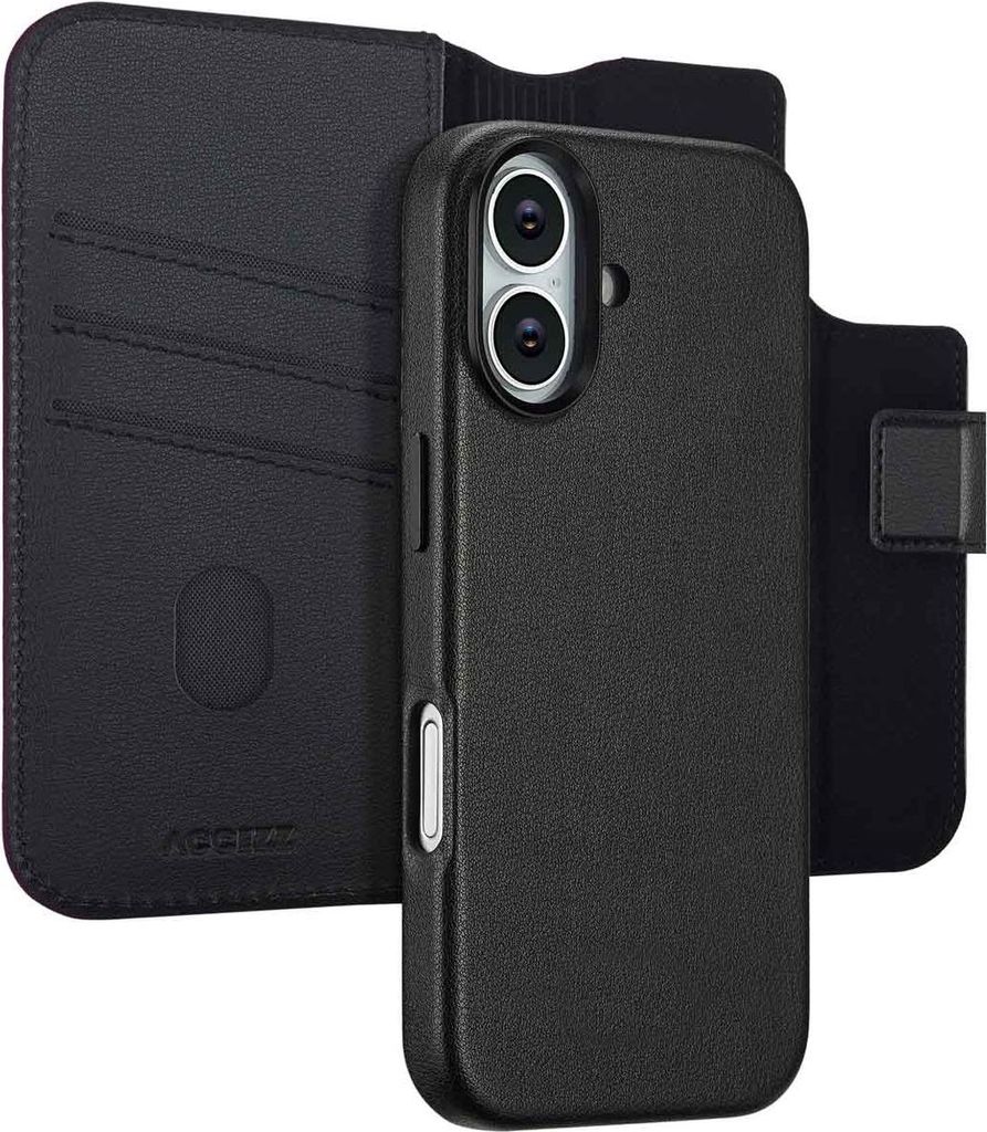 Accezz Leather Bookcase 2-w-1 z MagSafe dla Apple iPhone 17 Zdjęcie produktu 
