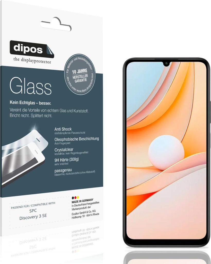 2x Schutzfolie für SPC Discovery 3 SE - Anti-Shock 9H Folie dipos Glass Kunststoffglas