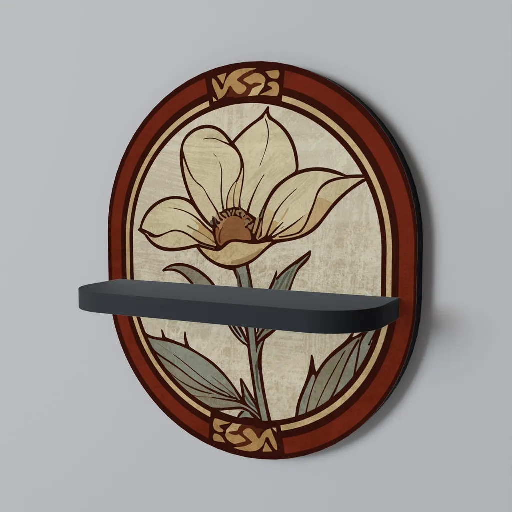 Étagère ovale noire pour ranger vos livres et plantes avec style et soin