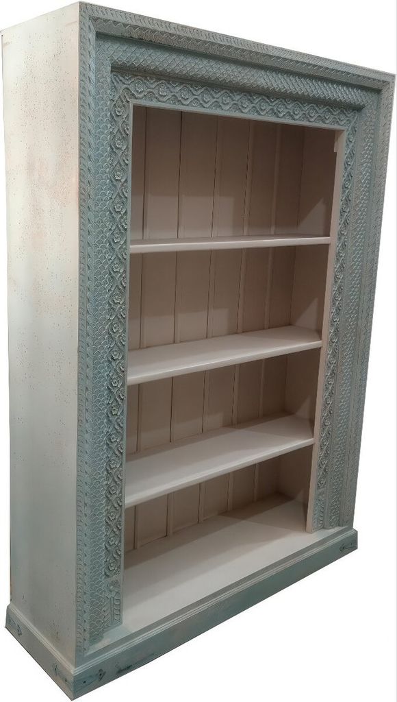 Regal aus Massiv Holz Muster -35- Vintage Braun 210cm hoch für Diele oder Schlafzimmer | Standregal ohne bohren für Badezimmer | Raumteiler Wandr...