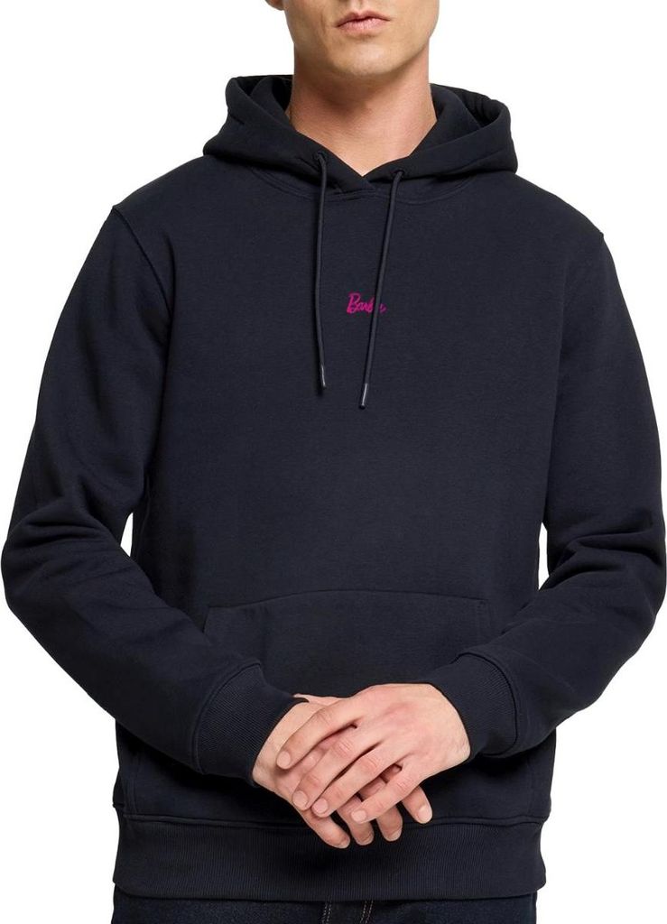 Spreadshirt Barbie Logo Klein Stick Herren Premium Hoodie, M, Navy