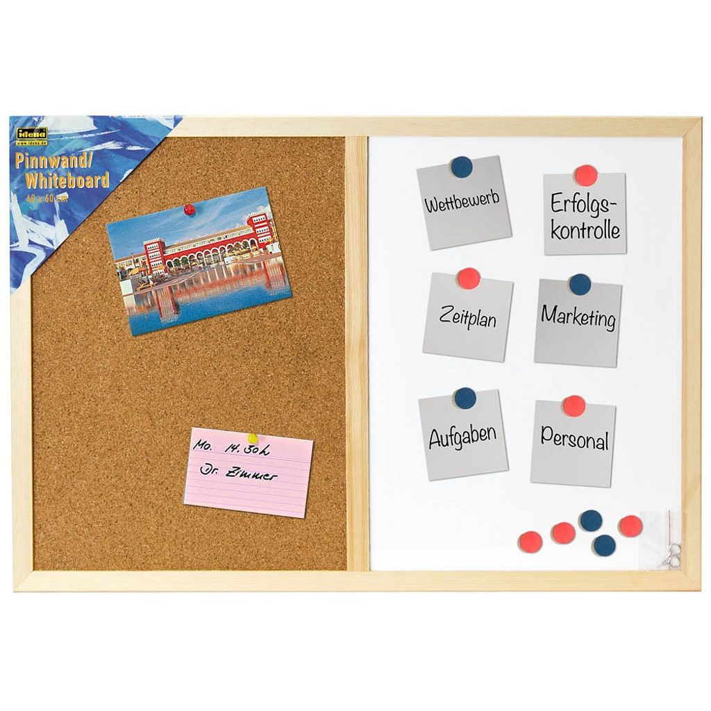 Idena Whiteboard-Pinnwand 60,0 x 40,0 cm Kork braun Obrázok produktu 