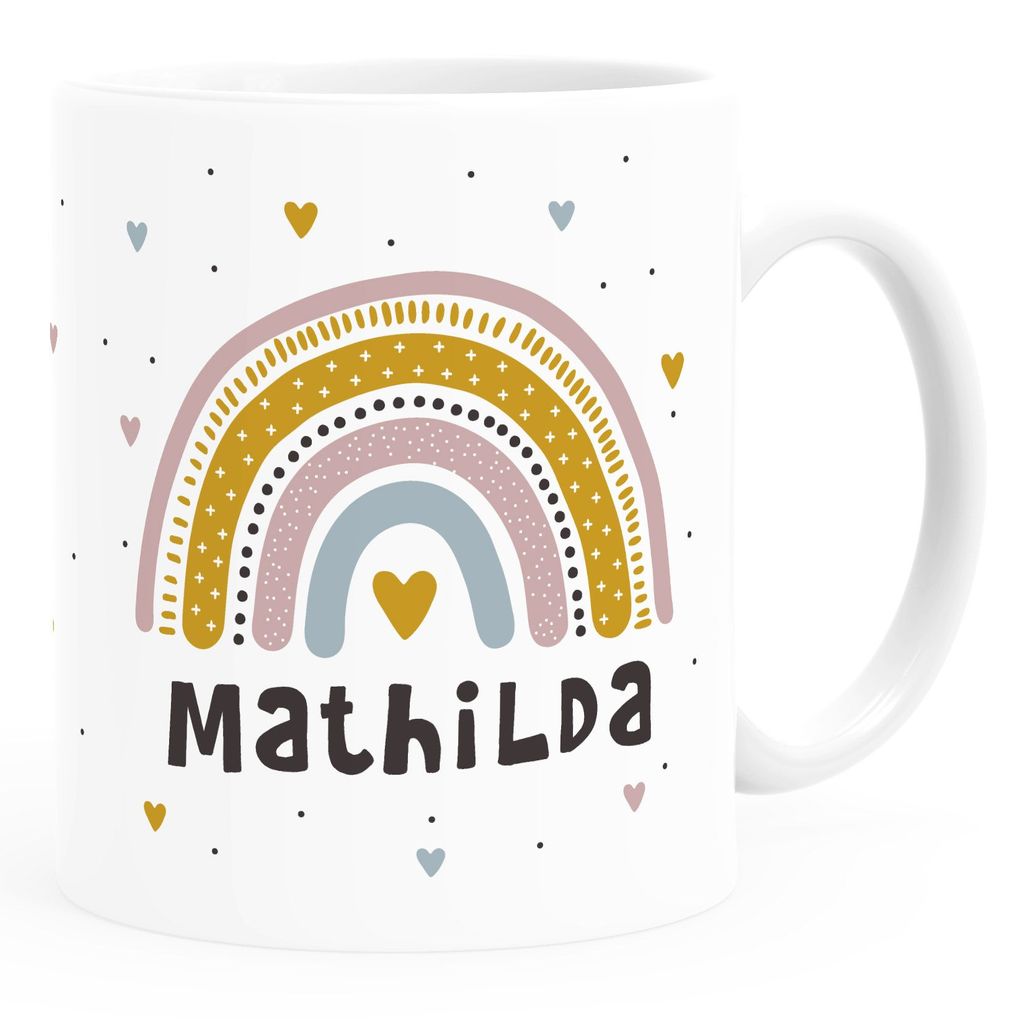 Herz & Heim® Personalisierte Tasse Mit Namen – Individuell Bedruckt, 300 Ml, Keramik – Perfektes Geschenk Zum Geburtstag, Weihnachten, Jubiläum