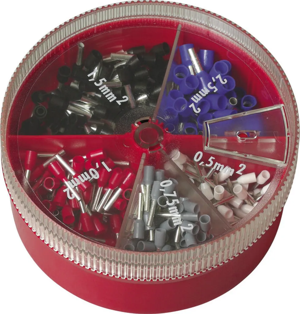 Assortimento di cappucci terminali Cimco, isolati, 0,5-0,75-1-1,5-2,5 mm² (isolati)