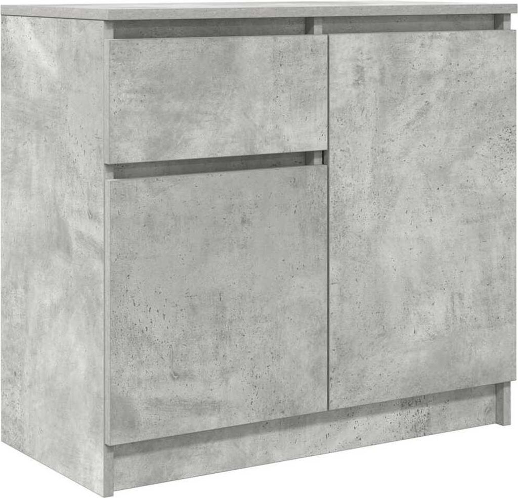 Sideboard mit Schublade Betongrau 71x35x65 cm Holzwerkstoff