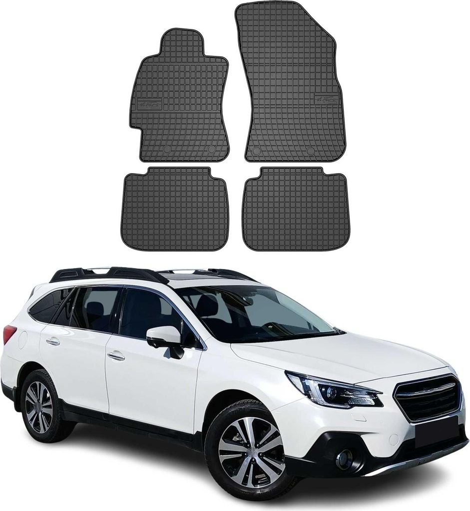 OMAC Gummi Fußmatten für Subaru Outback 2014-2019 Automatten Gummi Schwarz 4tlg